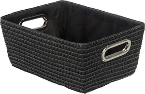 Wenko opbergmandje chromo 28 x 19,5 x 12 cm polyurethaan zwart