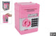 Geldkluis met geheime code roze, 19,5cm