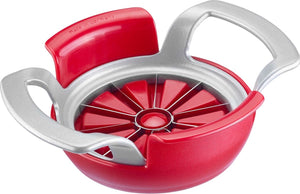 Westmark peer- en appelsnijder met snijschaal, aluminium roestvrij staal kunststof, divisorex-spezial, zilver rood, 51112260
