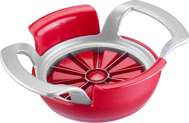 Westmark peer- en appelsnijder met snijschaal, aluminium roestvrij staal kunststof, divisorex-spezial, zilver rood, 51112260