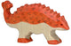 Holztiger dinos - ankylosaurus - 13x2x7cm - houten figuur - handgemaakt