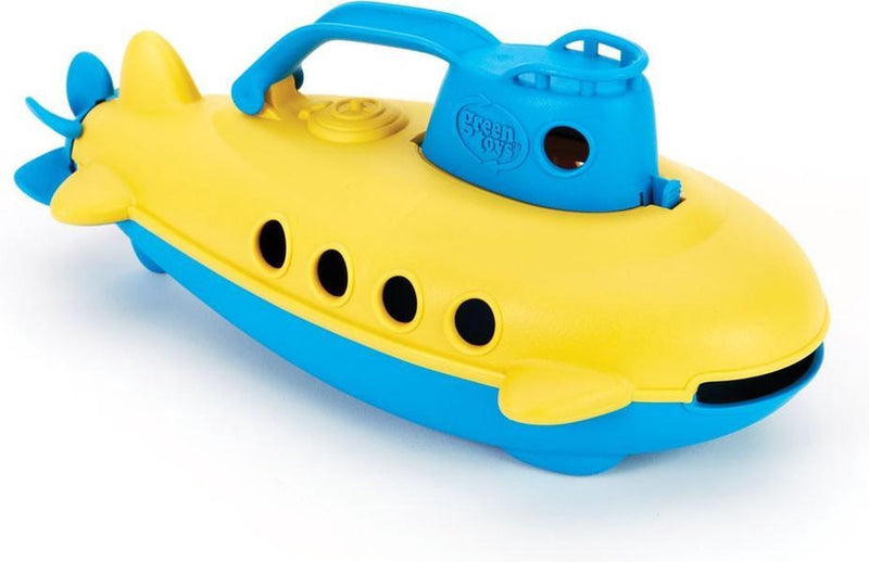 Afbeelding laden in galerijviewer, Green toys onderzeeer geel met blauw handvat -
