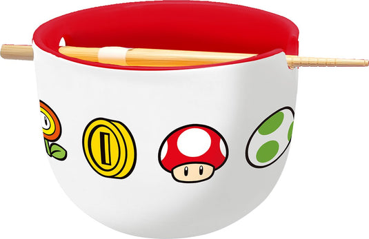 Stor nintendo - super mario bros. ramenkom met eetstokjes