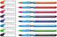 Schneider schrijfwaren schneider balpen - slider basic - penpunt xb 1,4 mm - etui 8 stuks - assorti kleuren - s-151298