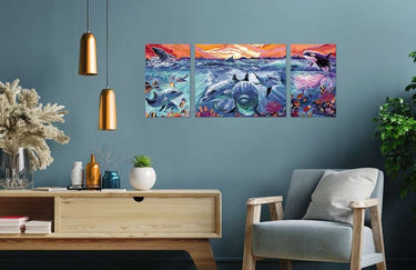Ravensburger creart dolphins at sunset - schilderen op nummer voor volwassenen