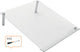 Nobo a4 kantelbaar mini whiteboard voor op bureau - draagbaar, droog uitwisbaar, frameloos - 210 x 297 millimeter - inclusief marker - transparant acryl