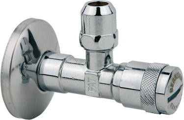 Kirchhoff benkiser-hoekstopkraan - 1 2 bu x 3 8 x 10 mmq - met filter duwrozet