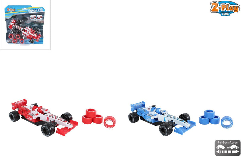 Afbeelding laden in galerijviewer, 2-play formule raceauto met extra banden pull back
