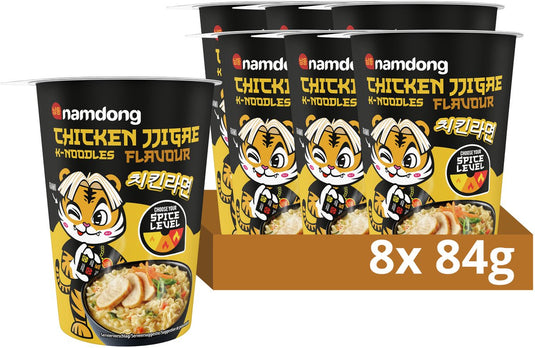 Namdong snack - chicken jjigae - instantnoedels met kippensmaak op koreaanse wijze - 8 x 84 g