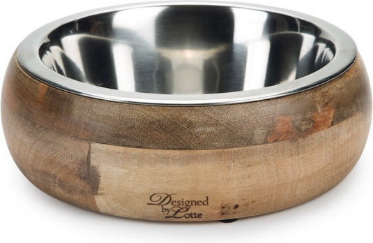 Designed by lotte mandira - hondenvoerbak - hout - 21 cm