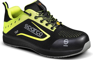 Sparco cup nurburg – lichtgewicht s1p veiligheidsschoen met ademend jacquard en sportieve stijl - zwart 39