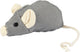 Flamingo natural fun muis - kattenspeelgoed - 17 cm grijs beige