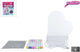 Glamour van manen lichtbord hart met usb-aansluiting en 7 stiften 16cm.
