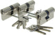Starx profielcilinder vernikkeld 60mm gelijksluitend skg2