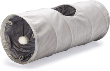 Designed by lotte kattentunnel cylla - kattenspeelgoed - grijs - 65x25x25 cm