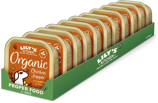 Lily's kitchen biologische pat� - hondenvoer nat - met kip - 11 x 150 g - nl-bio-01