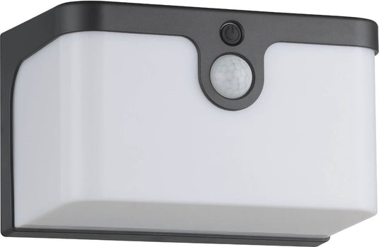 Eglo croara solar wandlamp buiten - zonne-energie - led - 15 cm - antraciet wit