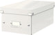 Leitz wow click store kartonnen opbergdoos - 84% gerecycled karton - 20.6 x 15 x 35.2 cm (bxhxd) - ideaal voor kantoor en thuiswerken - wit