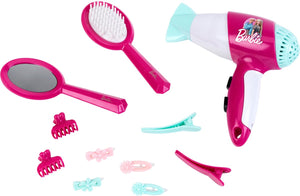 Klein toys barbie kapsalon met haardroger – blaast lucht en maakt geluid – inclusief haar accessoires