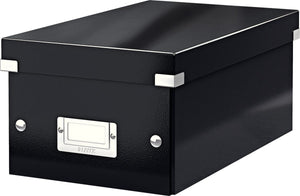 Leitz wow click store kartonnen opbergdoos - 84% gerecycled karton - 21 x 15 x 35.2 cm (bxhxd) - ideaal voor twhuiswerkplek - zwart