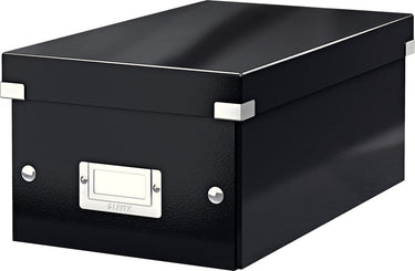 Leitz wow click store kartonnen opbergdoos - 84% gerecycled karton - 21 x 15 x 35.2 cm (bxhxd) - ideaal voor twhuiswerkplek - zwart
