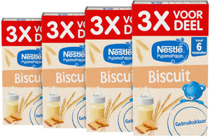 Nestlé pyjamapapje biscuit - babyvoeding 6+ maanden - gebruiksklaar - 4 stuks 3 x 250ml