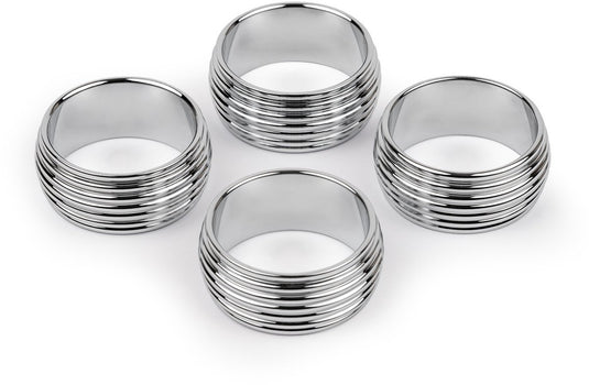 Zilverstad - servetring elana set van 4 zilver kleur - moederdag cadeautip!