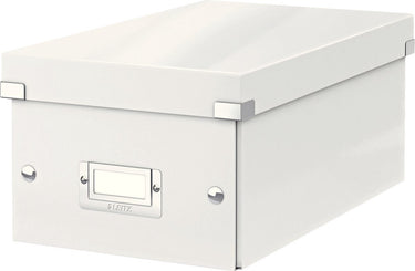 Leitz wow click store kartonnen opbergdoos - 84% gerecycled karton - 20.6 x 15 x 35.2 cm (bxhxd) - ideaal voor kantoor en thuiswerken - wit