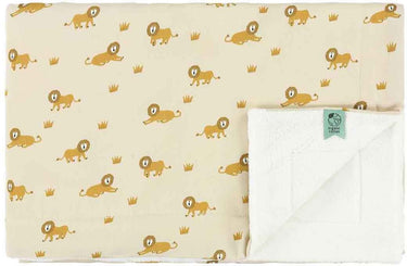 Trixie babydeken fleece 75x100cm geel - lively lion knuffeldeken.