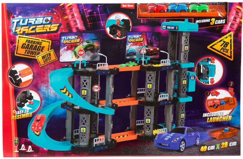 Afbeelding laden in galerijviewer, Turbo racers parkeergarage met lift
