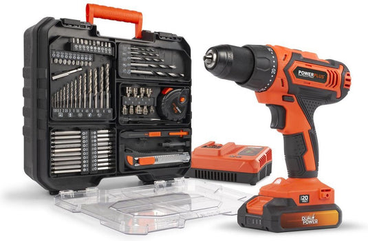 Powerplus accuboormachine powdp15300 - schroefboormachine op batterij van 20 v voor hout en metaal - incl. batterij, lader en koffer