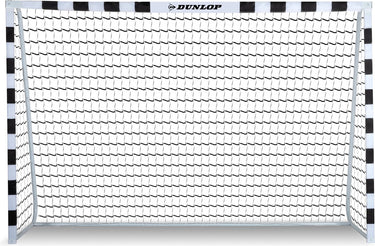 Dunlop voetbaldoel - voetbal goal 300 x 90 x 200 cm - voetbalgoal groot - buitenspeelgoed voor kinderen en volwassenen - snelle montage - voetbal training doel - metaal - zwart wit