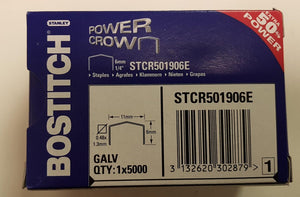 Bostitch nietjes stcr5019 | 6 mm | doos van 5.000 nietjes