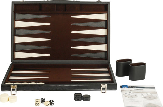 Buffalo backgammon ingelegd 46 x 28 cm zwart