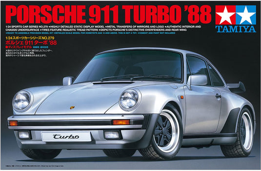Tamiya modelbouwpakket auto - 24279 porsche turbo 1988 roadversion plastic - 1:24 - modelbouw