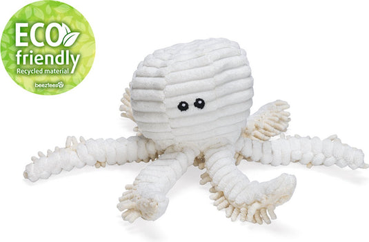 Beeztees eco hondenknuffel octopus okki - hondenspeelgoed - 26 x 13 x 13 cm
