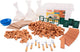 Teifoc ® bouwdoos – groepsset – 320 onderdelen – echte mini bakstenen met cement, kom en troffel – bouwpakket voor kinderen vanaf 6 jaar