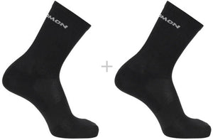 Salomon - evasion crew socks | 2-pack | sokken | maat s 36-38 - zwart