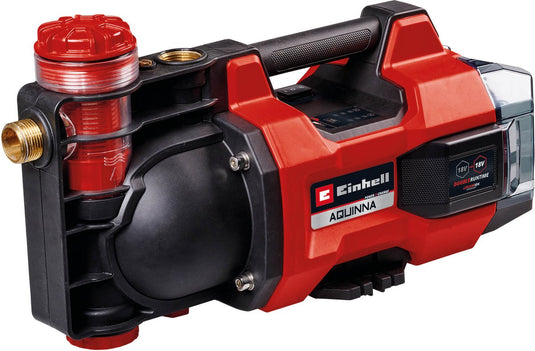 Einhell accu tuinpomp aquinna 18 30 f led li solo - power x-change - 18 v li-ion - 3000 l u - max. zuighoogte: 28 m - eco boost modus - overbelastings- en vorstbeveiliging - excl. accu en lader