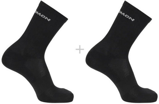 Salomon - evasion crew socks | 2-pack | sokken | maat l 42-44 - zwart