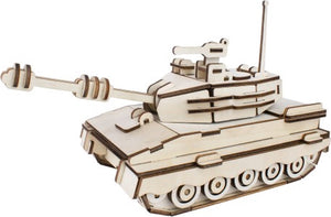 Merkloos sans marque houten bouwpakket van een tank