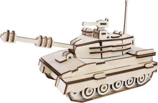 Merkloos sans marque houten bouwpakket van een tank