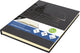 Kangaro dummyboek - a5 - zwart met design - 160 blanco pagina's - 140 grams - hardcover - notitieboek - k-5567