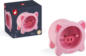 Janod - houten spaarpot - schattig varken