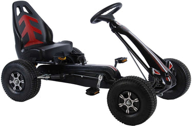 Volare go kart racing car - jongens - groot - luchtbanden - zwart