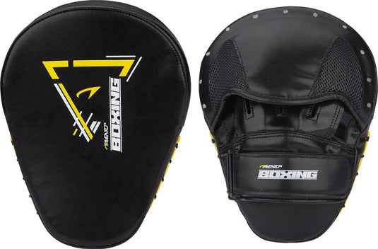 Avento boks sparring handpads - set van 2 - zwart geel