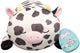Jazwares squishmallows - medium plush (colin - black and white cow w yellow horns and pink snout - sleepamallows) - 25cm plush