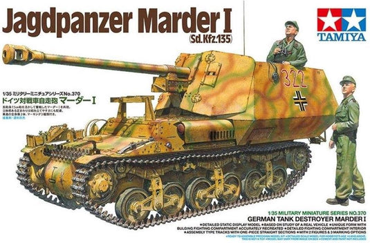 Tamiya modelbouwpakket militaire voertuigen - 35370 dt. sd.kfz.135 marder i jagdpanzer tank plastic - 1:35 - modelbouw