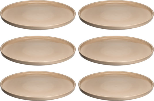 Leonardo roma bord 27cm abrikoos - set 6