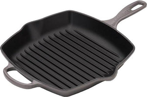 Le creuset grillpan signature flint 26 x 26 cm - geëmailleerde anti-aanbaklaag